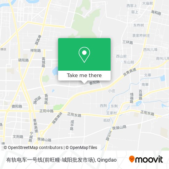 有轨电车一号线(前旺疃-城阳批发市场) map