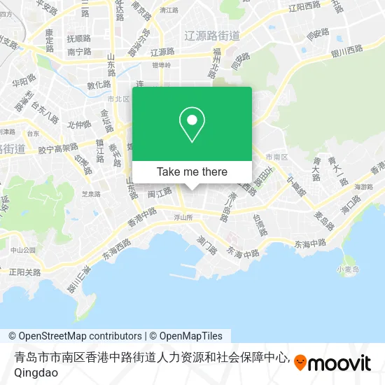 青岛市市南区香港中路街道人力资源和社会保障中心 map