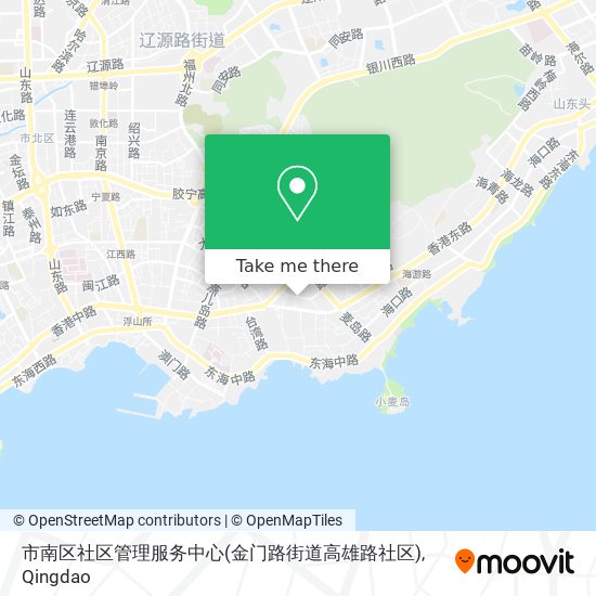市南区社区管理服务中心(金门路街道高雄路社区) map