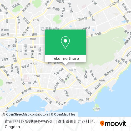 市南区社区管理服务中心金门路街道银川西路社区 map