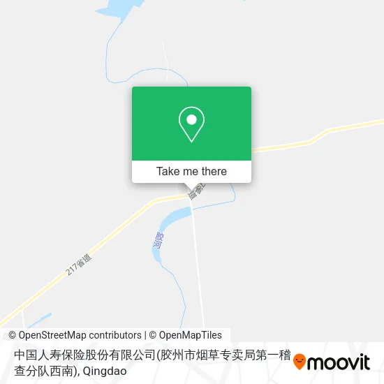中国人寿保险股份有限公司(胶州市烟草专卖局第一稽查分队西南) map