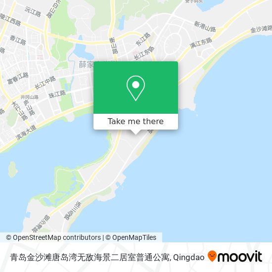 青岛金沙滩唐岛湾无敌海景二居室普通公寓 map