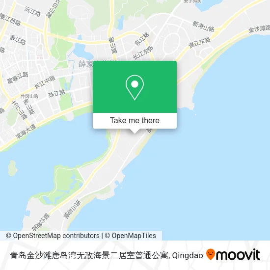 青岛金沙滩唐岛湾无敌海景二居室普通公寓 map