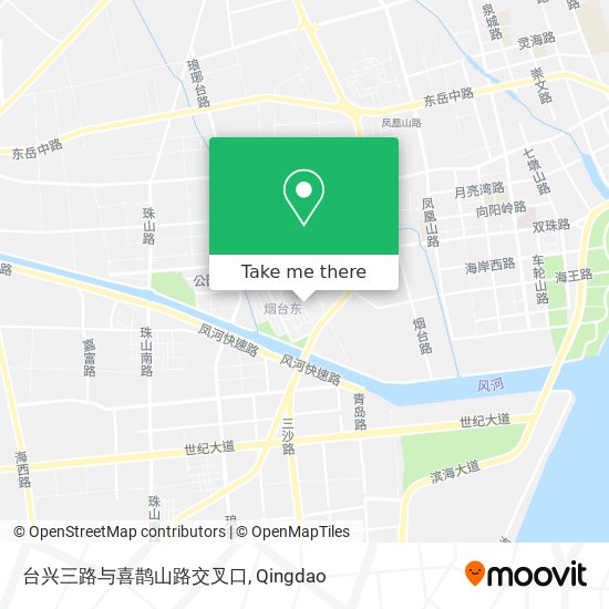 台兴三路与喜鹊山路交叉口 map