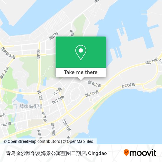 青岛金沙滩华夏海景公寓蓝图二期店 map