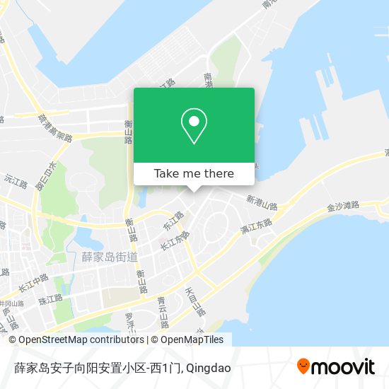 薛家岛安子向阳安置小区-西1门 map