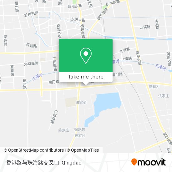 香港路与珠海路交叉口 map