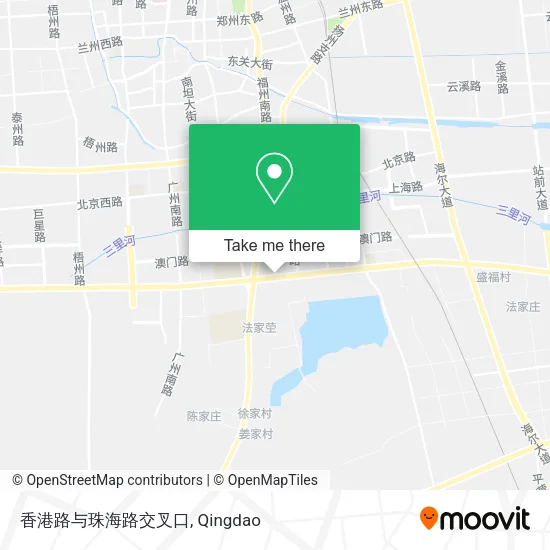 香港路与珠海路交叉口 map