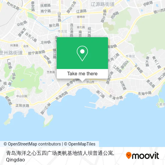 青岛海洋之心五四广场奥帆基地情人坝普通公寓 map