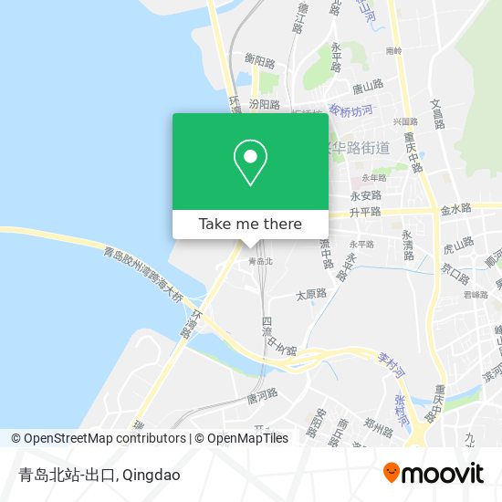 青岛北站-出口 map