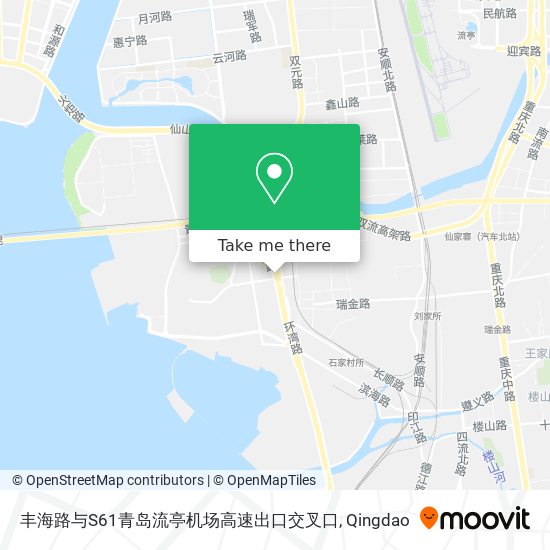 丰海路与S61青岛流亭机场高速出口交叉口 map