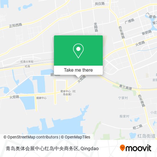 青岛奥体会展中心红岛中央商务区 map
