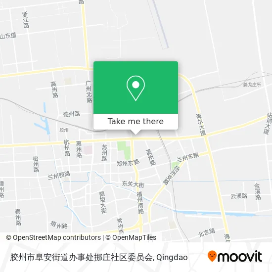 胶州市阜安街道办事处挪庄社区委员会 map