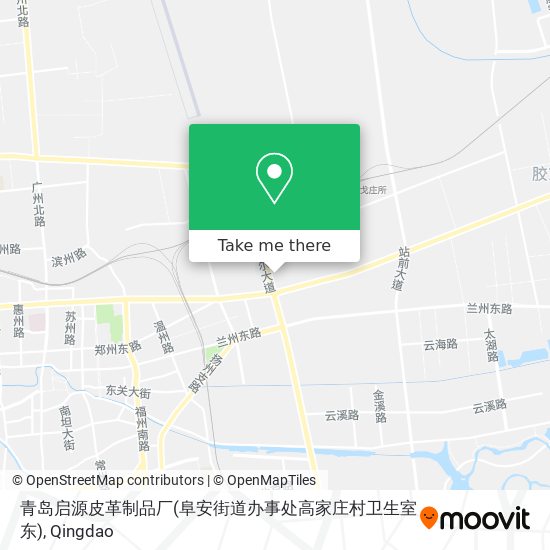青岛启源皮革制品厂(阜安街道办事处高家庄村卫生室东) map