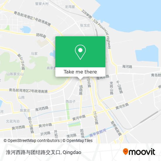 淮河西路与团结路交叉口 map