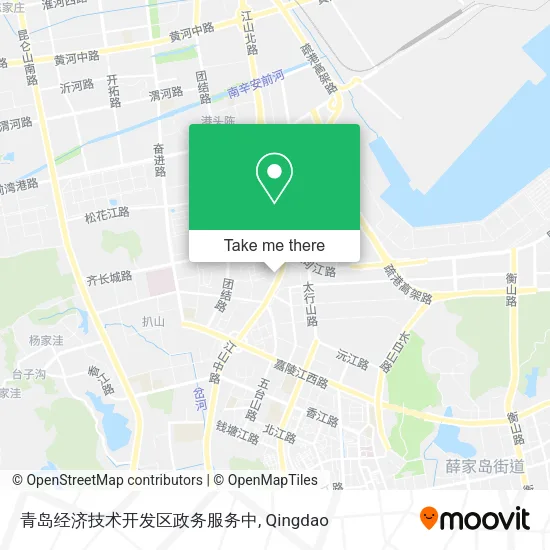 青岛经济技术开发区政务服务中 map