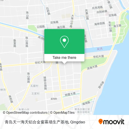 青岛天一海天铝合金窗幕墙生产基地 map