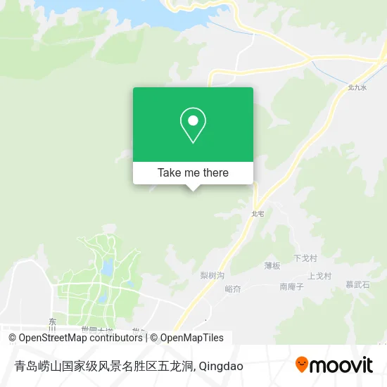 青岛崂山国家级风景名胜区五龙洞 map