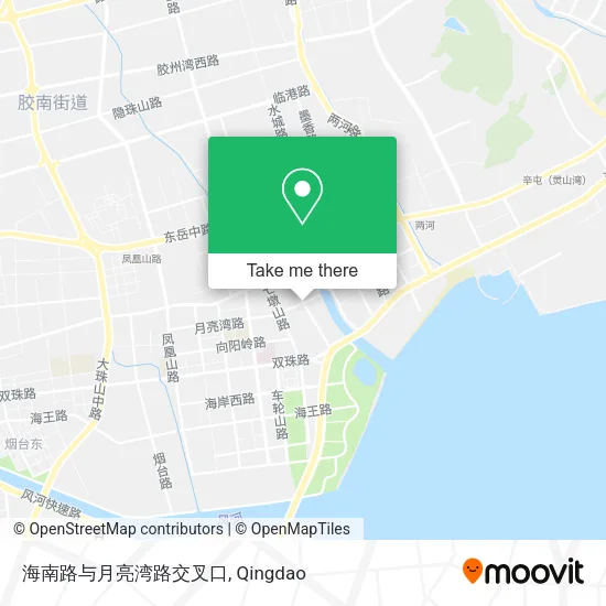海南路与月亮湾路交叉口 map