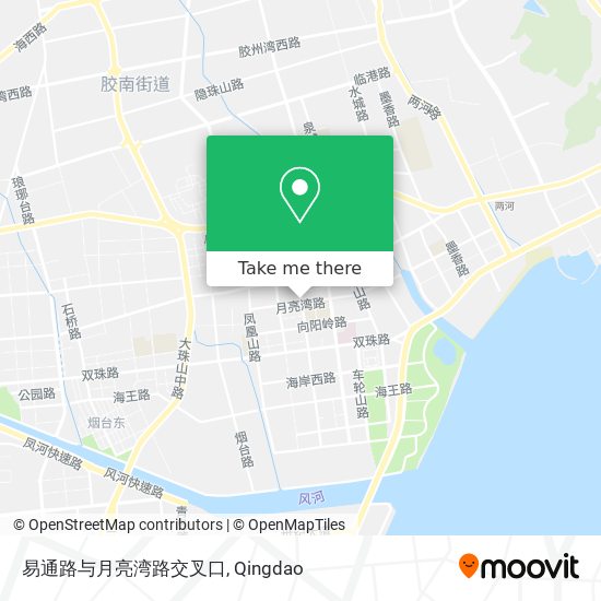 易通路与月亮湾路交叉口 map