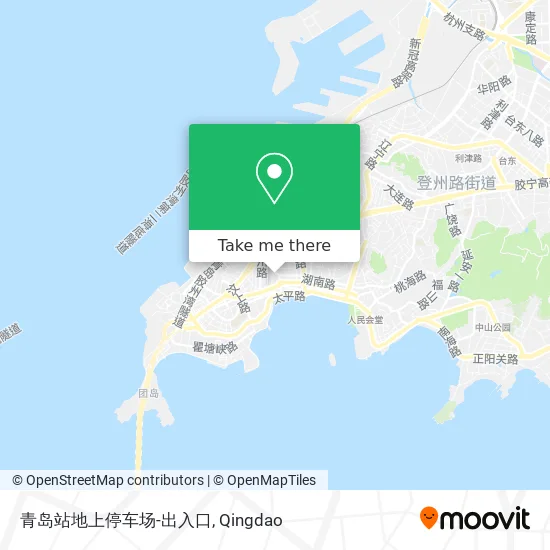 青岛站地上停车场-出入口 map