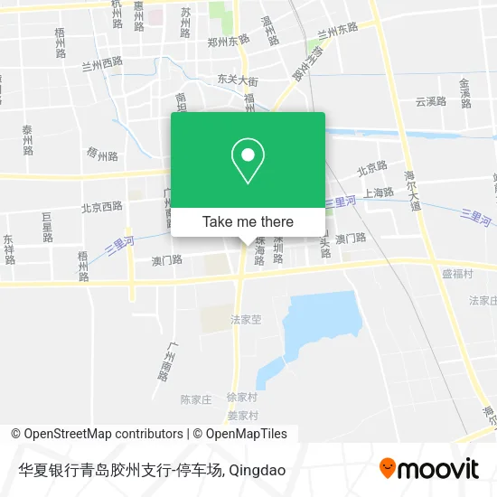 华夏银行青岛胶州支行-停车场 map