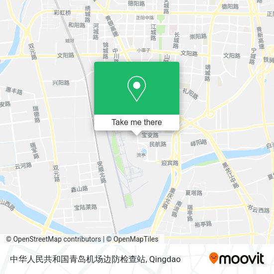 中华人民共和国青岛机场边防检查站 map