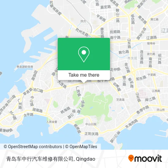 青岛车中行汽车维修有限公司 map