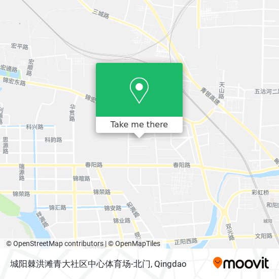 城阳棘洪滩青大社区中心体育场-北门 map