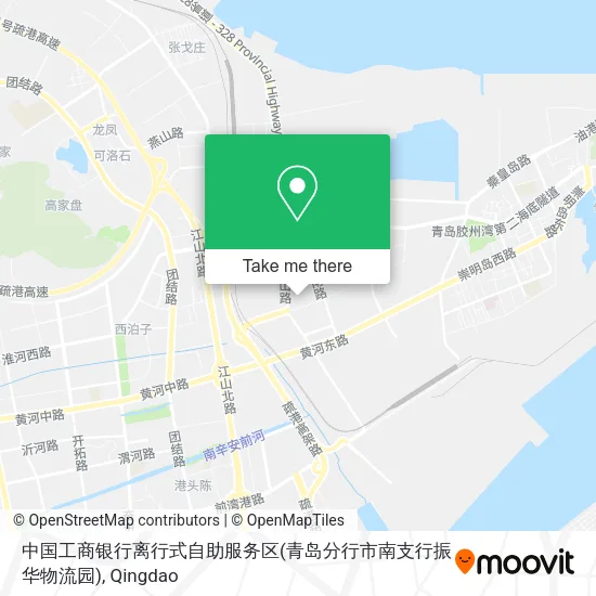 中国工商银行离行式自助服务区(青岛分行市南支行振华物流园) map