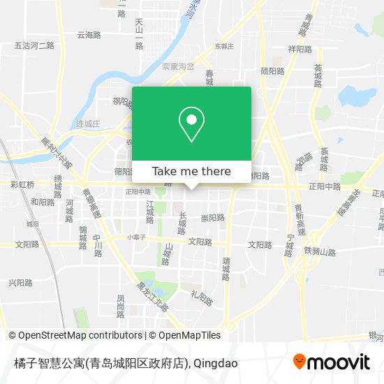 橘子智慧公寓(青岛城阳区政府店) map