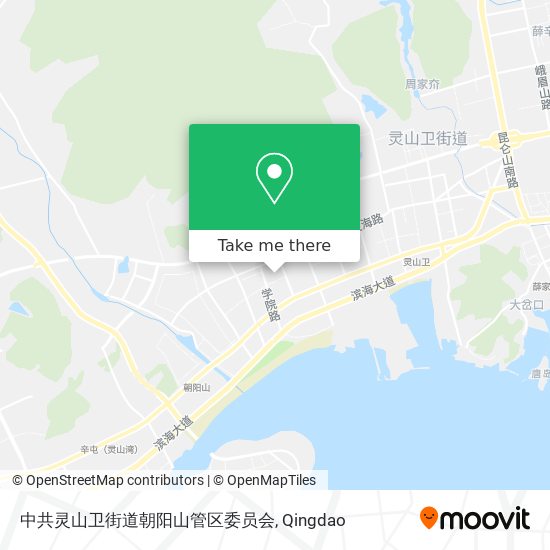 中共灵山卫街道朝阳山管区委员会 map
