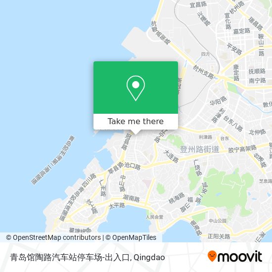 青岛馆陶路汽车站停车场-出入口 map