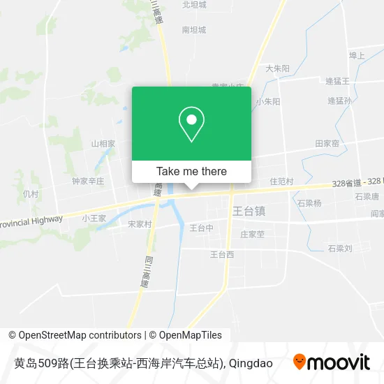 黄岛509路(王台换乘站-西海岸汽车总站) map