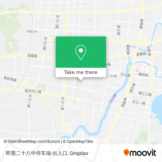 即墨二十八中停车场-出入口 map