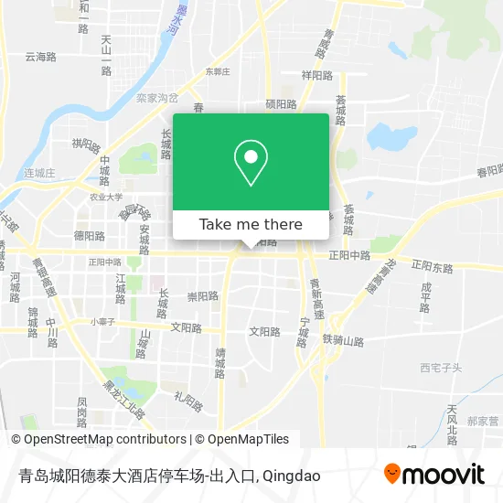 青岛城阳德泰大酒店停车场-出入口 map