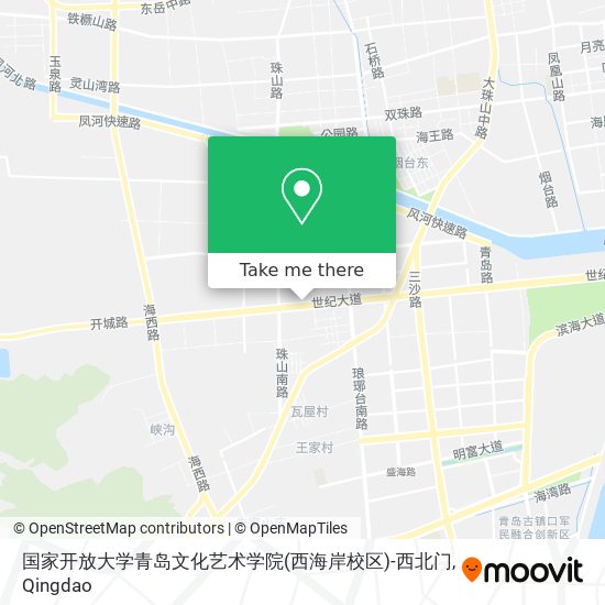 国家开放大学青岛文化艺术学院(西海岸校区)-西北门 map