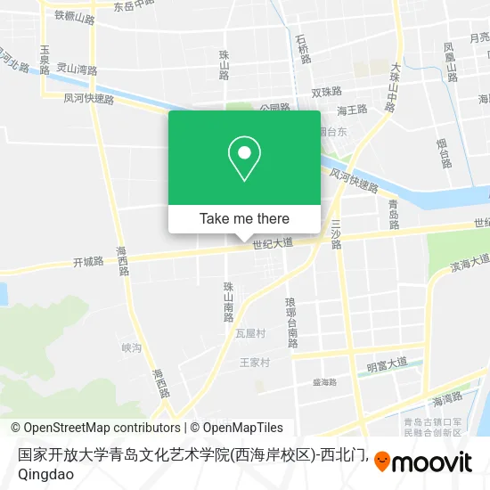 国家开放大学青岛文化艺术学院(西海岸校区)-西北门 map