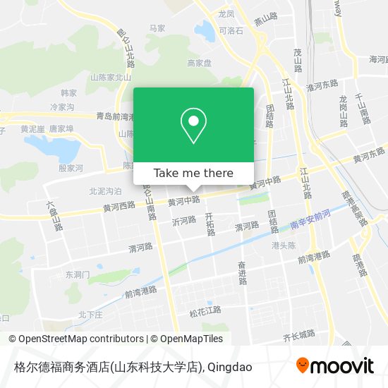 格尔德福商务酒店(山东科技大学店) map