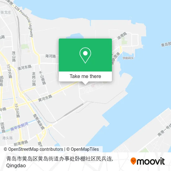 青岛市黄岛区黄岛街道办事处卧棚社区民兵连 map
