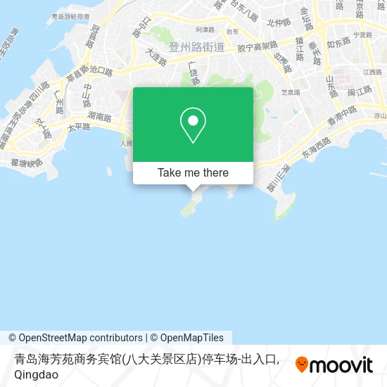 青岛海芳苑商务宾馆(八大关景区店)停车场-出入口 map