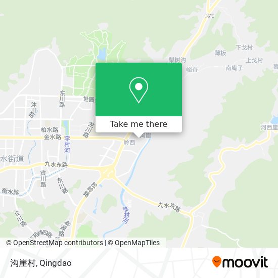 沟崖村 map