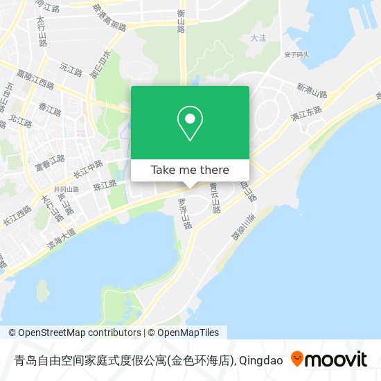 青岛自由空间家庭式度假公寓(金色环海店) map