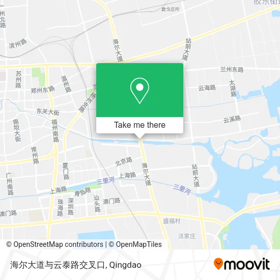 海尔大道与云泰路交叉口 map