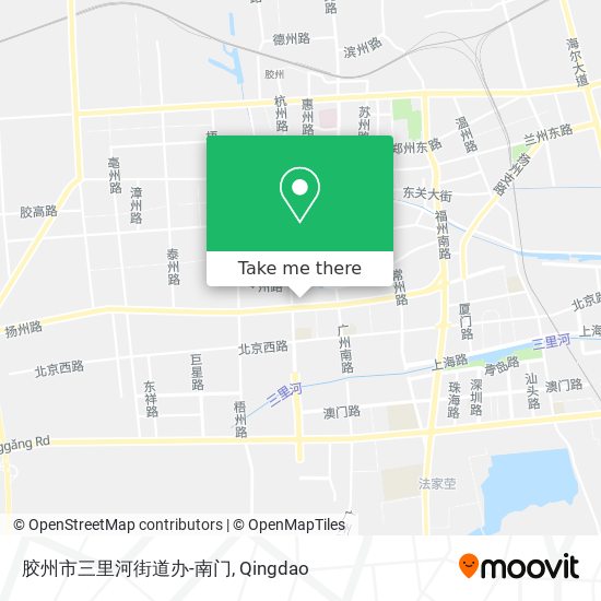 胶州市三里河街道办-南门 map