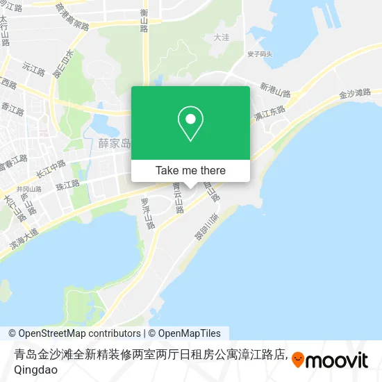 青岛金沙滩全新精装修两室两厅日租房公寓漳江路店 map