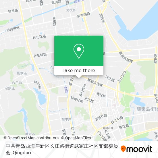 中共青岛西海岸新区长江路街道武家庄社区支部委员会 map