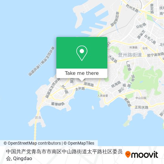 中国共产党青岛市市南区中山路街道太平路社区委员会 map