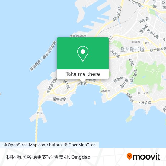 栈桥海水浴场更衣室-售票处 map