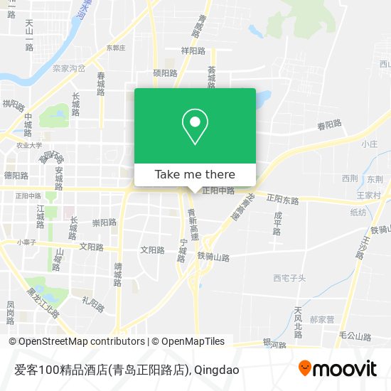 爱客100精品酒店(青岛正阳路店) map